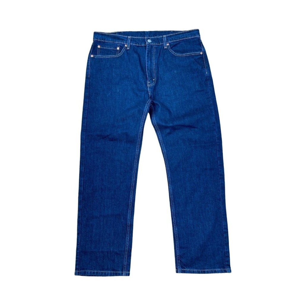 *Levi Strauss 505 Relaxed Fit Denim Jeans Mens size 38X30 Dark Wash 5 Pocket